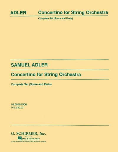 Concertino for String Orchestra, Sinfo (Pa+St)