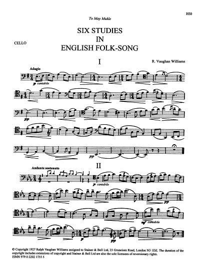 R. Vaughan Williams: Six Studies in English Folk Song