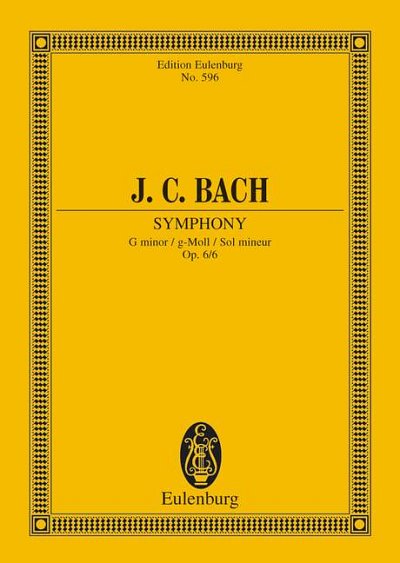DL: J.C. Bach: Sinfonie g-Moll, Orch (Stp)