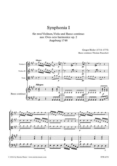 DL: G. Roesler: Synphonia I, StrBC