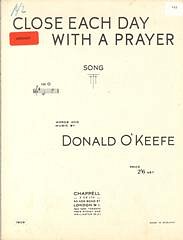 Donald O'Keefe: Close Each Day With A Prayer