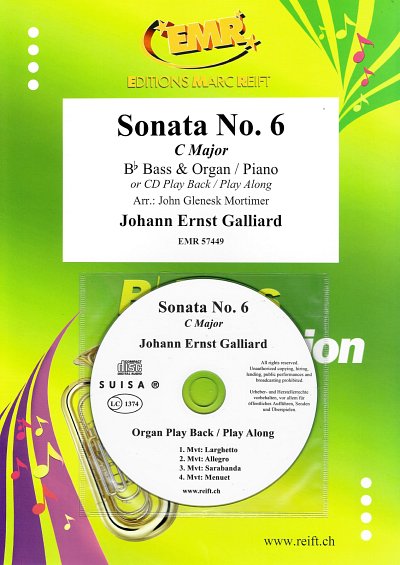 J.E. Galliard: Sonata No. 6, TbBKlv/Org (+CD)