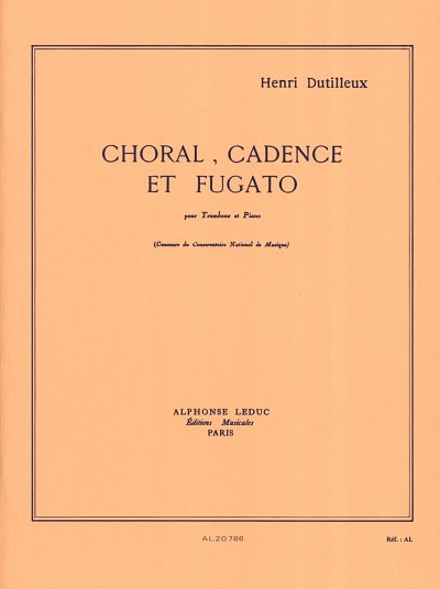 H. Dutilleux: Choral, cadence et fugato , PosKlav (KlavpaSt)