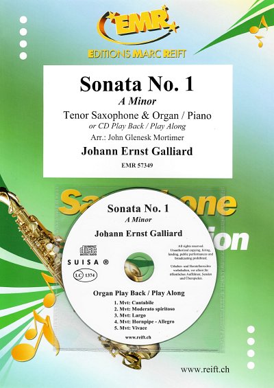 J.E. Galliard: Sonata No. 1, TsaxKlavOrg (+CD)