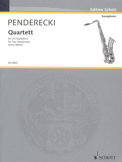 AQ: K. Penderecki: Quartett, 4Sax (Pa+St) (B-Ware)