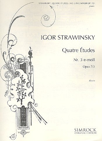I. Strawinsky: Vier Etüden op. 7/3 , Klav