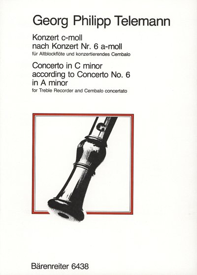 G.P. Telemann: Konzert für Blockflöte und konzertierendes Cembalo c-Moll TWV 42:a2