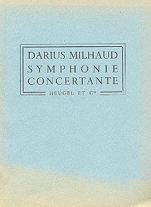 D. Milhaud: Symphonie concertante Op.376, Sinfo (Stp)