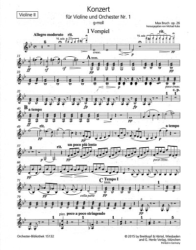 M. Bruch: Violinkonzert Nr. 1 g-moll op. 26, VlOrch (Vl2)