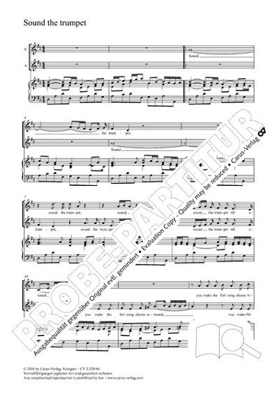 DL: H. Purcell: Sound the trumpet D-Dur (Part.)