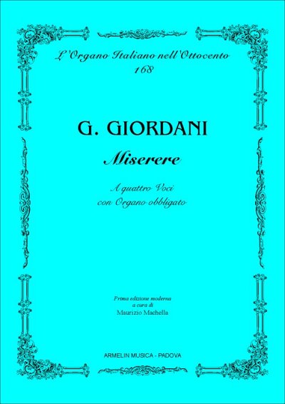 G. Giordani: Miserere Per 4 Voci (Satb) e Organo Obbligato