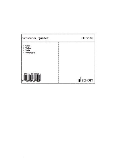 DL: H. Schroeder: Quartett, ObVlVaVc (Stsatz)