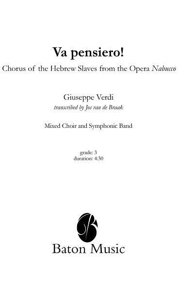 G. Verdi: Va pensiero!, Blaso (Pa+St)