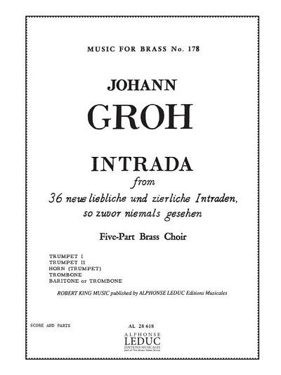 J. Groh: Johann Groh: Intrada (Pa+St)