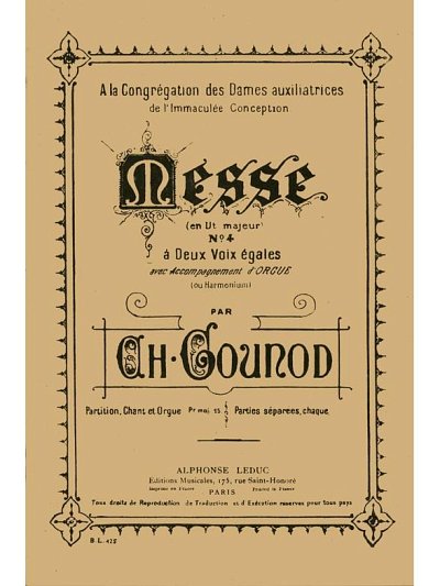C. Gounod: Messe No.4 In C, Ges (Part.)