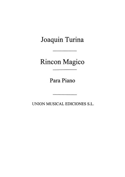 J. Turina: Rincon Magico For Piano