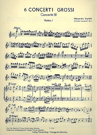 A. Scarlatti: Concerto Grosse 3 F-Dur (6 Concerti Grossi 3)