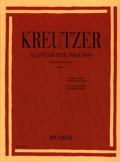 R. Kreutzer: 42 Studi Per Violino, Va