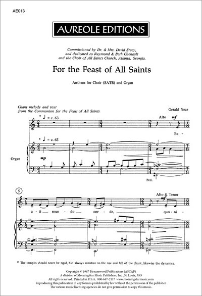 G. Near: For the Feast of All Saints