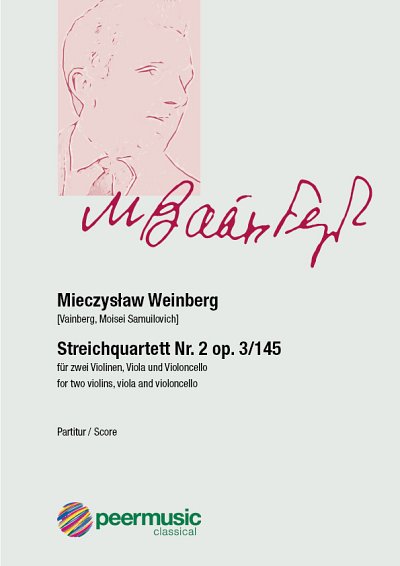 M. Weinberg: Streichquartett Nr. 2 op. 3/14, 2VlVaVc (Part.)