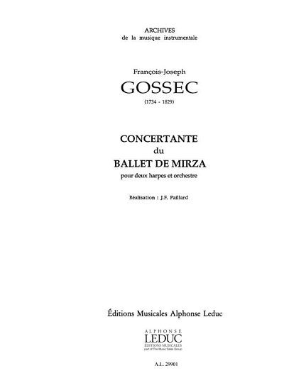 Concertante Du Ballet De Mirza (Pa+St)