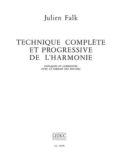 Technique complète et progressive de l'Harmonie (Bu)