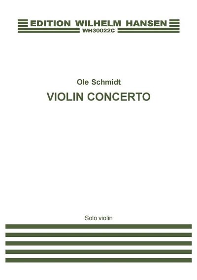 O. Schmidt: Violin Concerto, VlOrch (Part.)