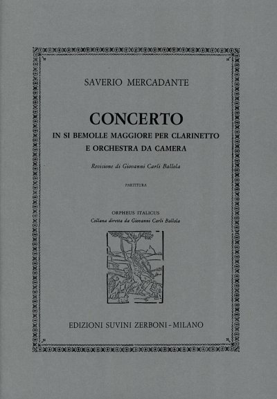 S. Mercadante: Concerto Op. 101 in Si bemolle maggio (Part.)