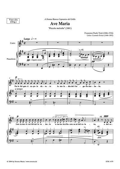 DL: F.P. Tosti: Ave Maria Piccola melodia