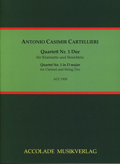 A.C. Cartellieri: Quartett Nr. 1 D-Dur, KlarVlVaVc (Pa+St)