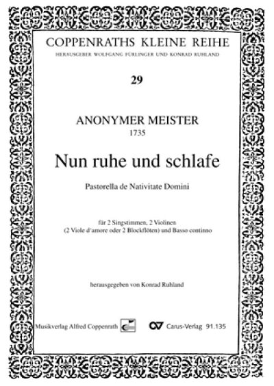 Anonymus: Nun ruhe und schlafe F-Dur (1735)