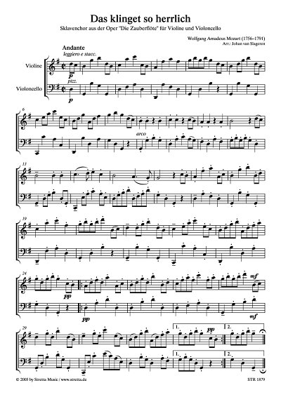 DL: W.A. Mozart: Das klinget so herrlich Sklavenchor aus der