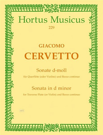 M. Cervetto, Giacomo Basevi: Sonate für Flöte (Violine) und Basso continuo d-Moll op. 3/6