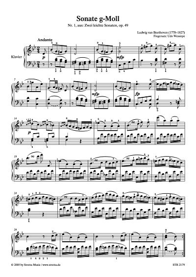 DL: L. v. Beethoven: Sonate g-Moll op. 49, Nr. 1 / aus: Zwei