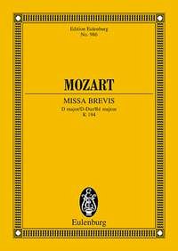 W.A. Mozart: Missa Brevis D-Dur Kv 194 (186h) Eulenburg Stud