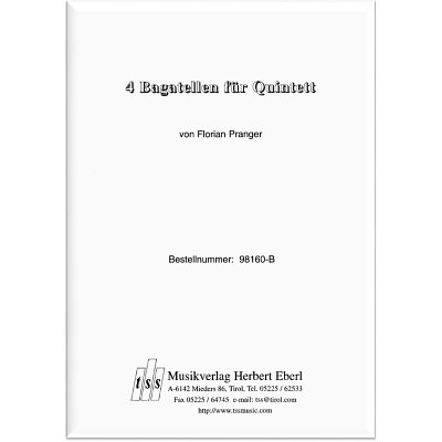 F.  Pranger: 4 Bagatellen für Quintett, FlObKlHrFg (Pa+St)