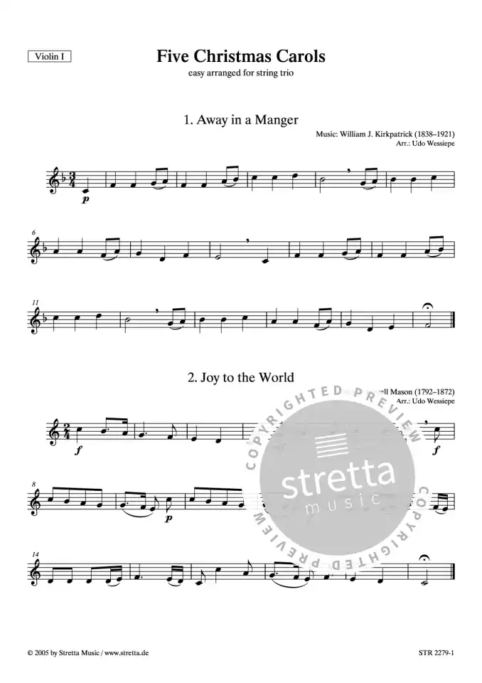 DL: Five Christmas Carols easy arranged for string trio (1)