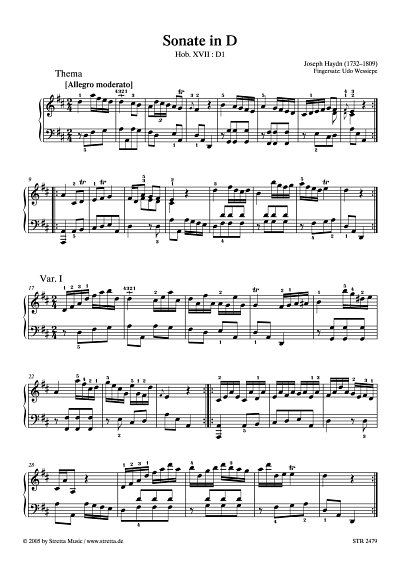 DL: J. Haydn: Sonate D-Dur Hob. XVII : D1