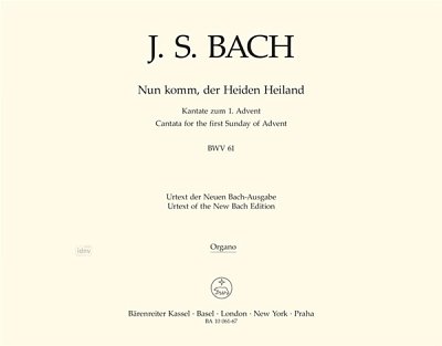 J.S. Bach: Gelobet seist du, Jesu Christ, 4GesGchOrcBc (Org)