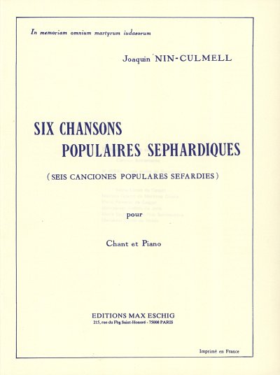 Six Chansons Populaires Sephardiques, GesKlav