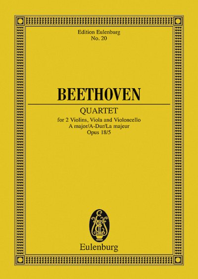 L. van Beethoven: Quatour à cordes La majeur