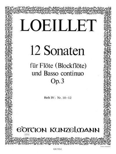 I. Máriássy et al.: Sonaten 10-12 op. 3