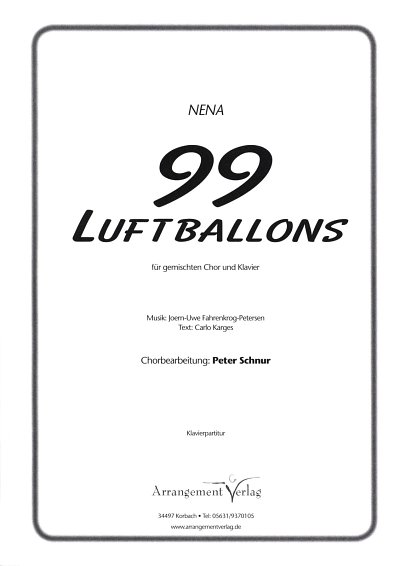 P. Schnur: 99 Luftballons, GchKlav (Klavpa)