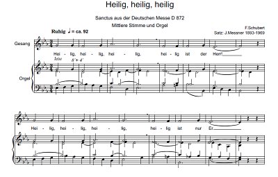 DL: F. Schubert: Heilig, heilig, heilig, GesM (Par2St)