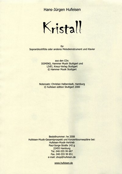 H.-J. Hufeisen: Kristall