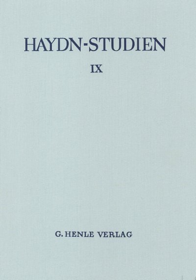 Haydn-Studien Einbanddecke 9