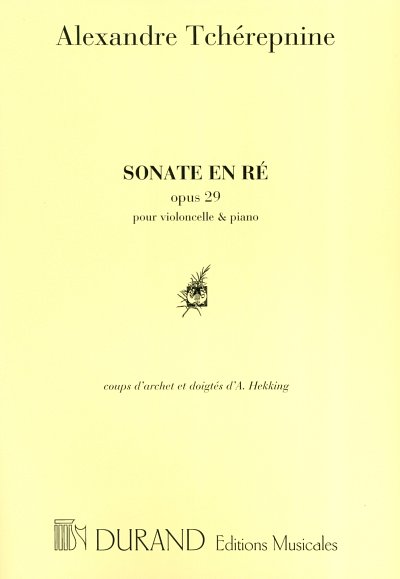 Sonate Opus 29, VcKlav (Part.)