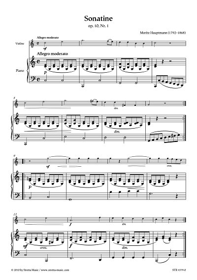 DL: M. Hauptmann: Sonatine op. 10, Nr. 1