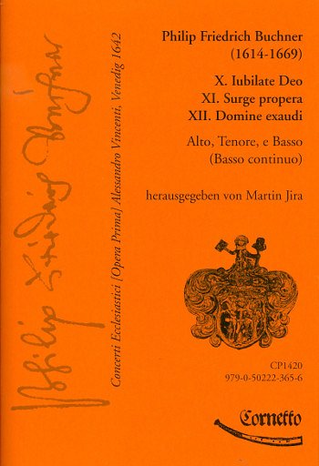 P.F. Buchner: Concerti ecclesiastici op. 1/ , 3GesBc (Pa+St)