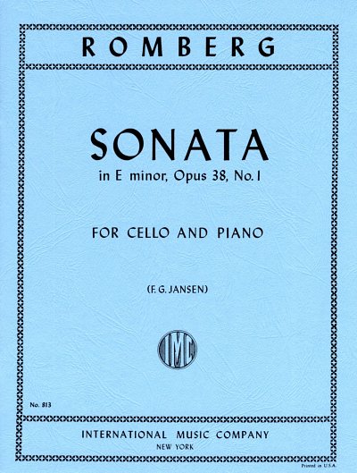 B. Romberg: Sonate 1 e-moll Opus 38 (Jans, VcKlav (KlavpaSt)